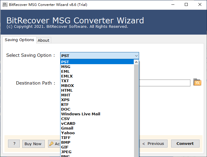 BitRecover MSG Converter Wizard(MSG文件转换工具)(1)