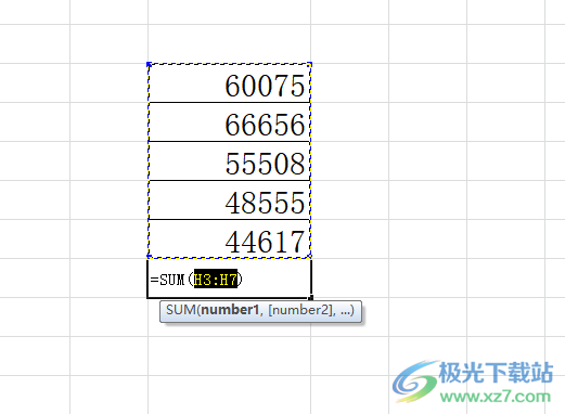 ​excel竖列求和的教程