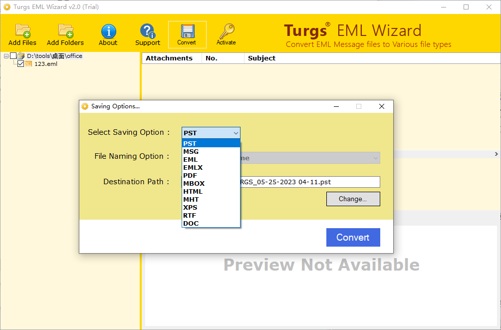 Turgs EML Wizard(EML文件转换工具)(1)