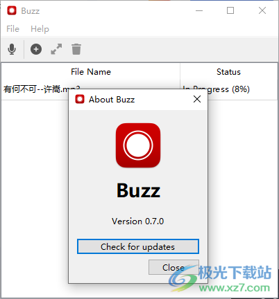 Buzz(離線語音轉文字工具)