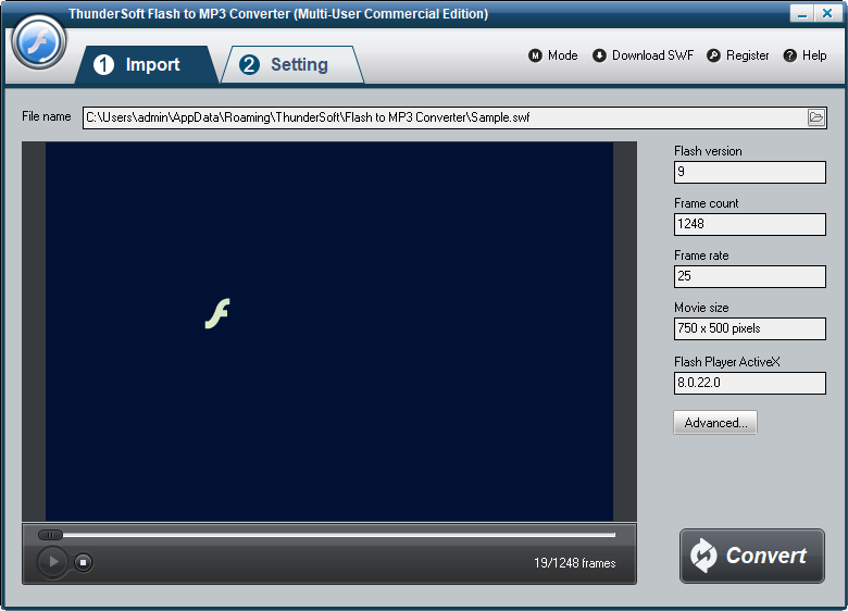 ThunderSoft Flash to MP3 Converter(swf转换MP3)(1)