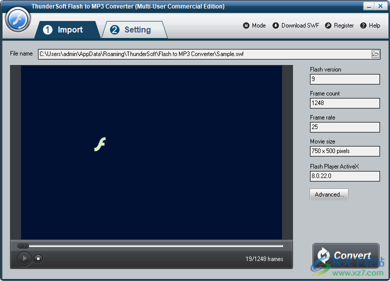 ThunderSoft Flash to MP3 Converter(swf转换MP3)