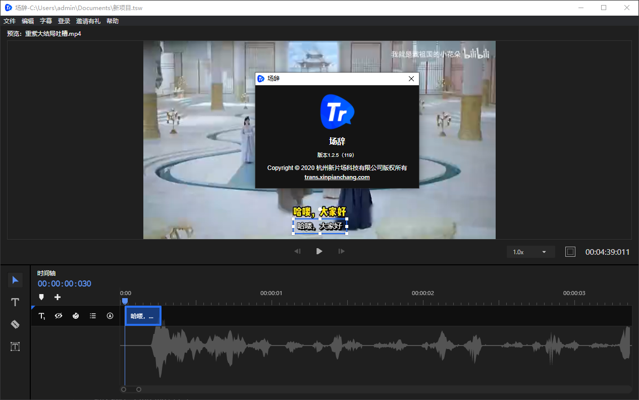 场辞(AI视频字幕制作软件)(1)