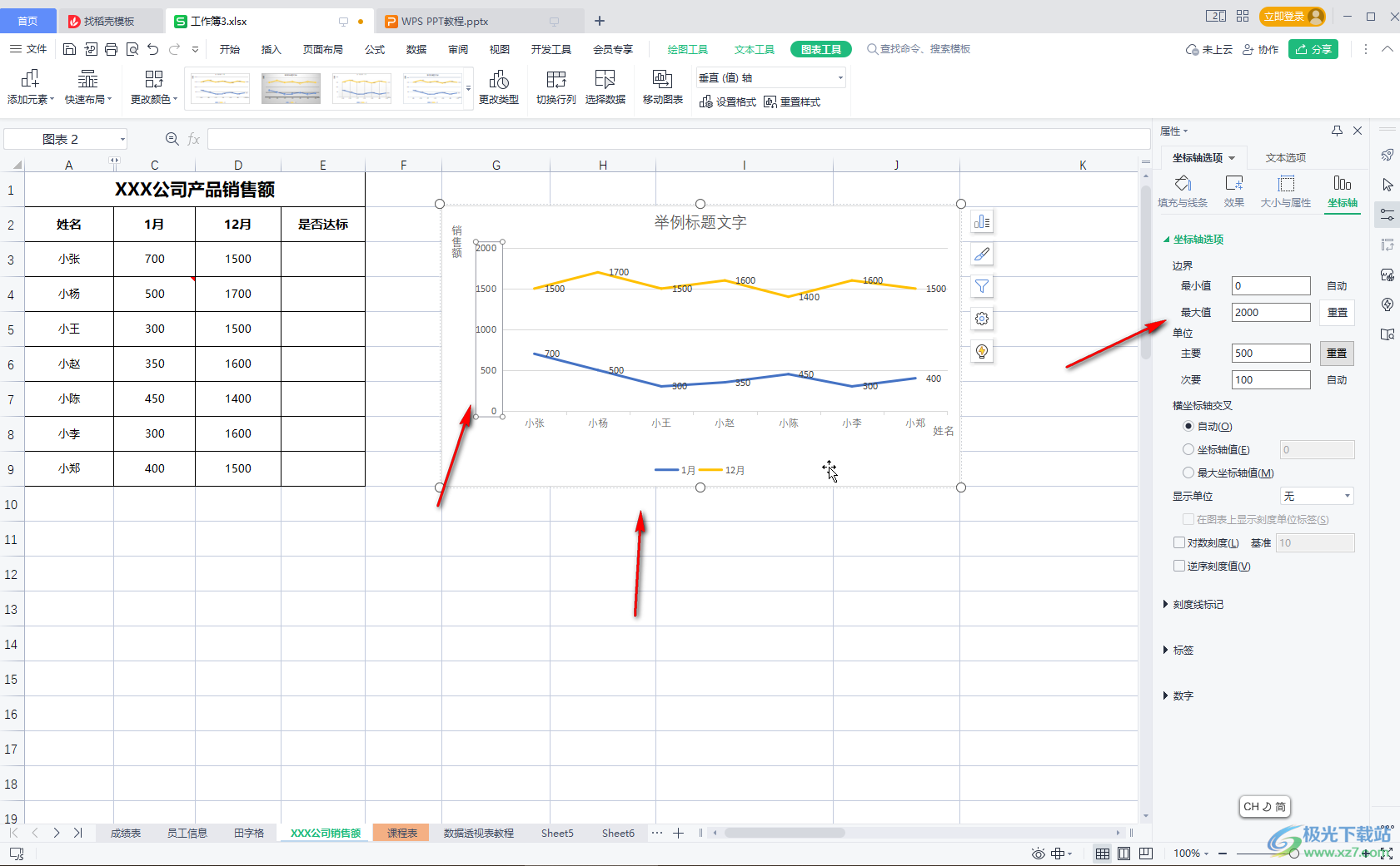 WPS表格中修改图表类型的方法教程