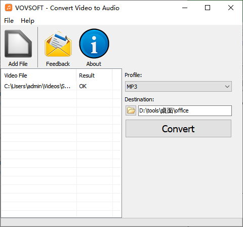 Vovsoft Convert Video to Audio(视频转音频软件)(1)