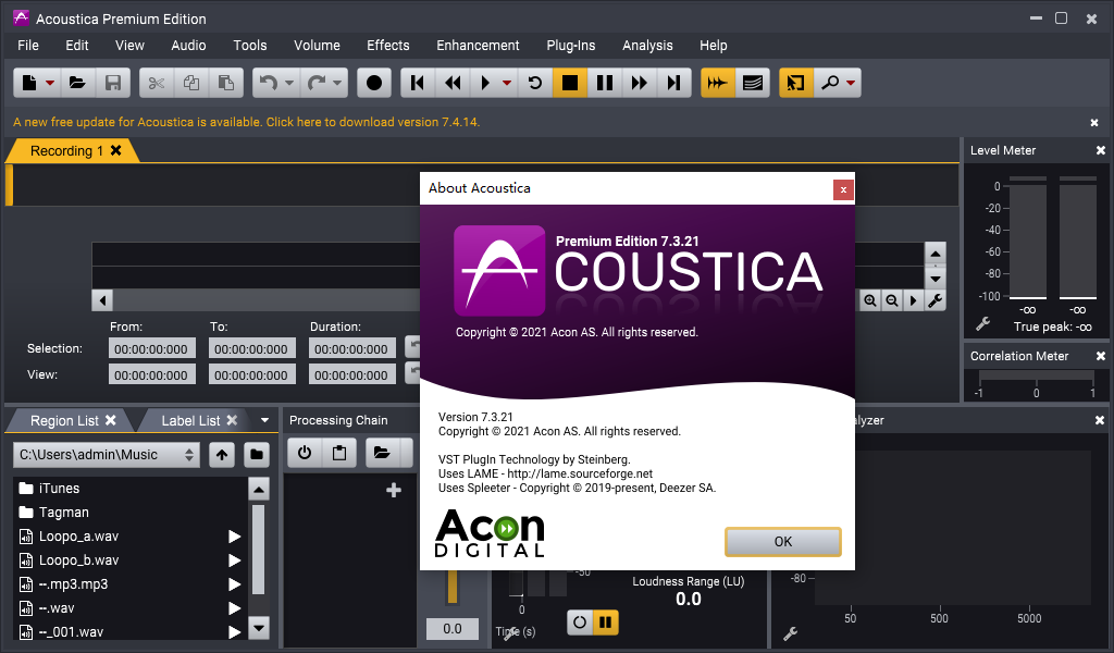 Acoustica Premium Edition(高級音頻編輯軟件)(1)