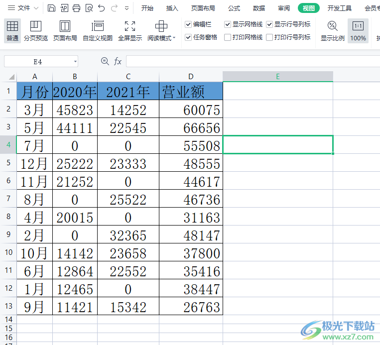 ​wps清空表格零值的教程