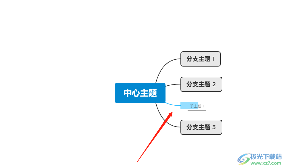 xmind将子主题变成主题的教程