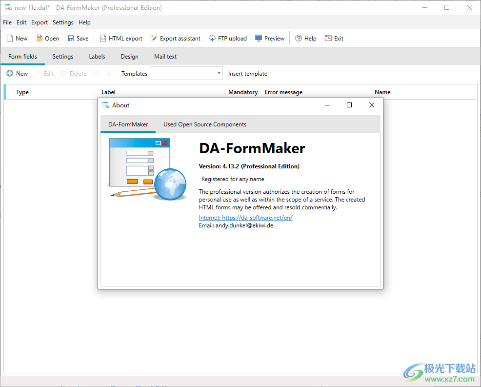 DA FormMaker(HTML表单制作工具)