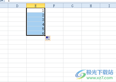 ​excel数字下拉不递增且没有填充图标的解决教程