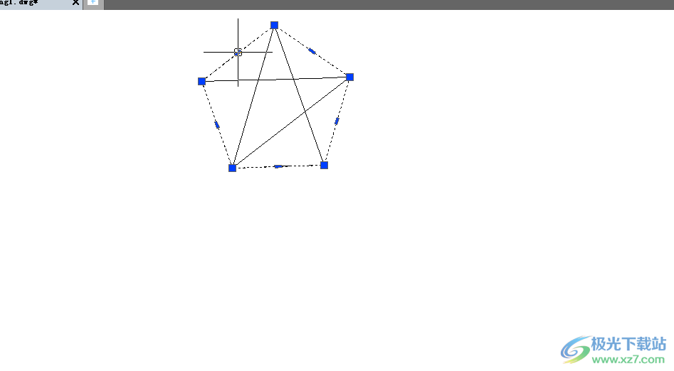 ​中望cad绘制出一个五角星的教程