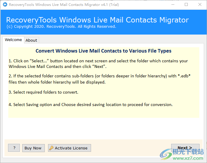 RecoveryTools Windows Live Mail Contacts Migrator