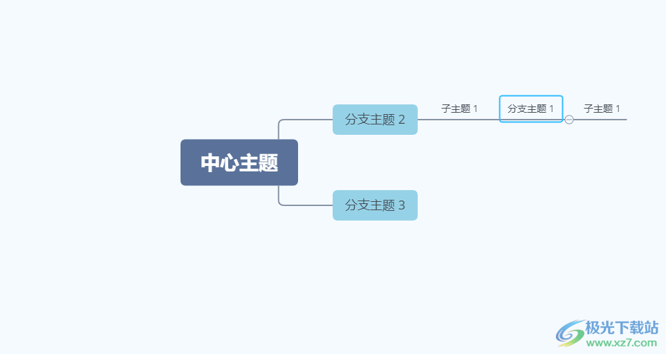 ​xmind让主题降级的教程