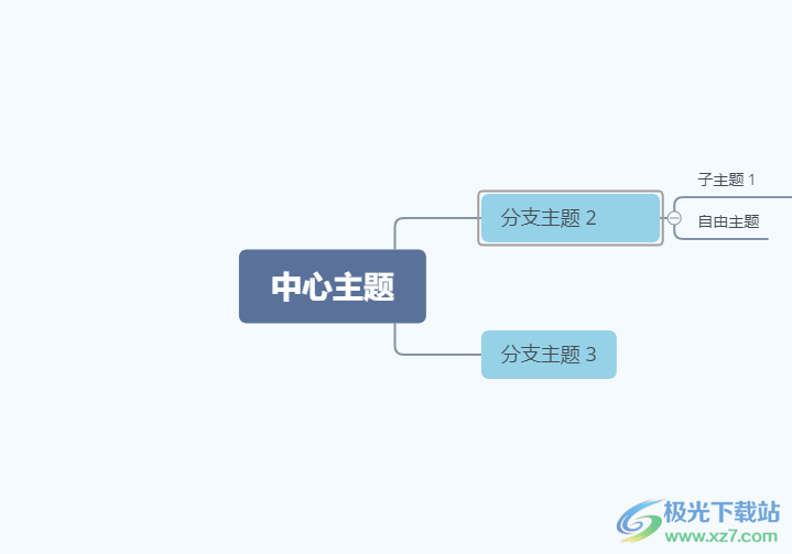 ​xmind将主题框拉长的教程