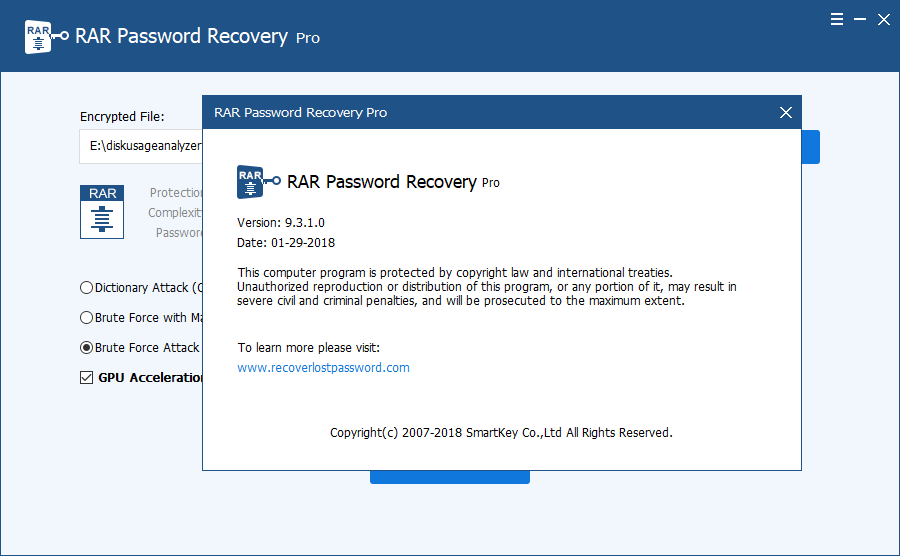 RAR Password Recovery Pro(rar密码解锁器)(1)