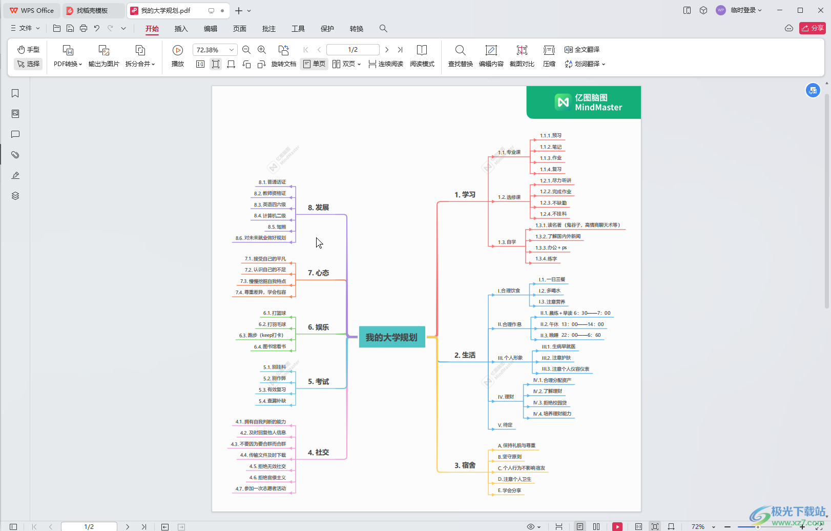 WPS PDF电脑版中画圆圈标注内容的方法教程