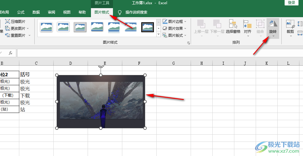 Excel图片水平翻转的方法