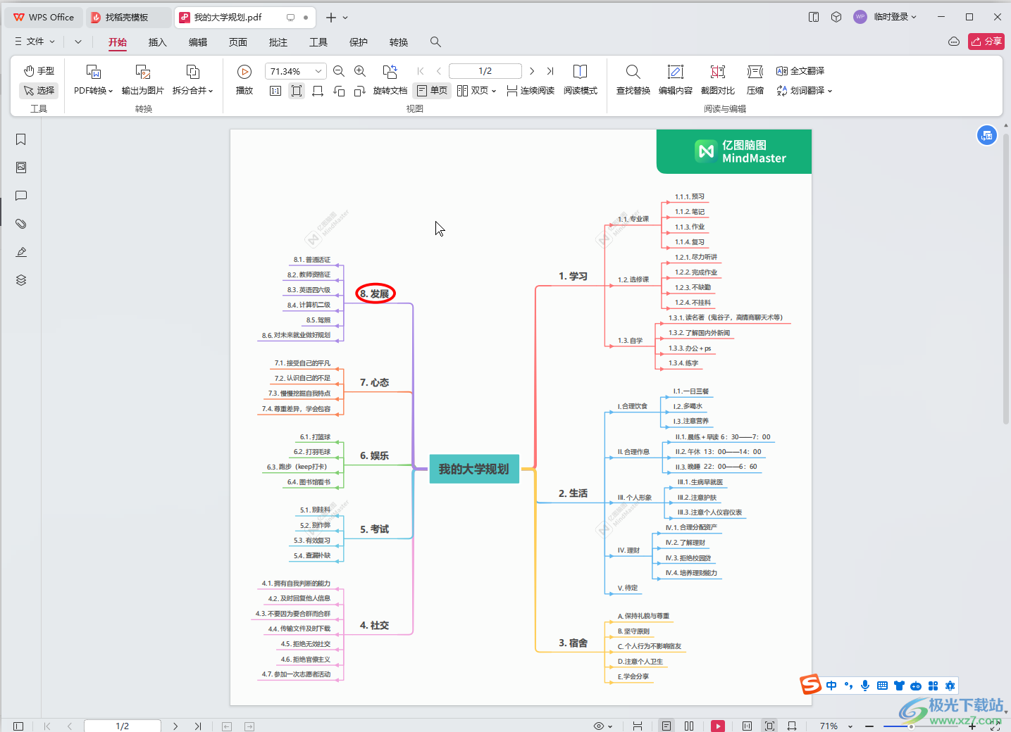 WPS PDF电脑版中调出快速访问工具栏的方法教程