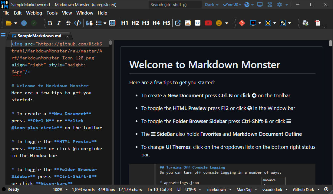 Markdown Monster(Markdown软件)(1)