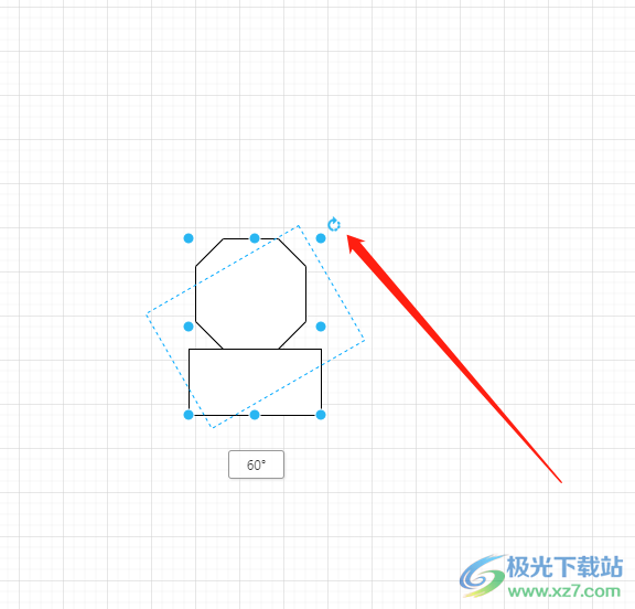 Draw.io旋转组合体的教程