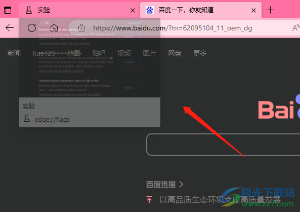 edge浏览器调出多标签页预览功能的教程
