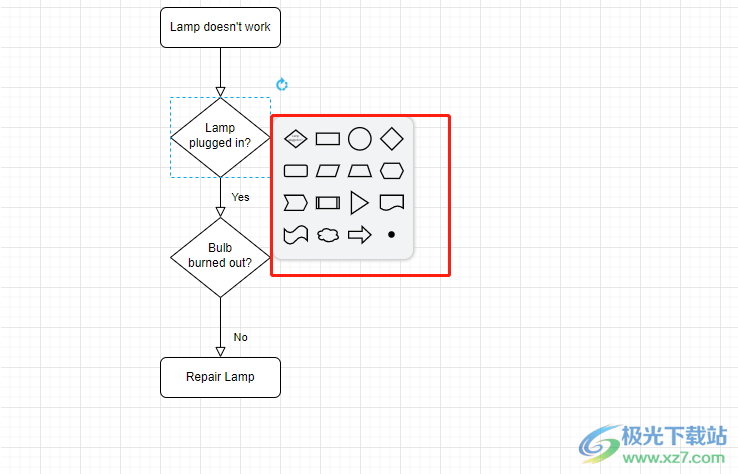 Draw.io在流程图右边加框的教程