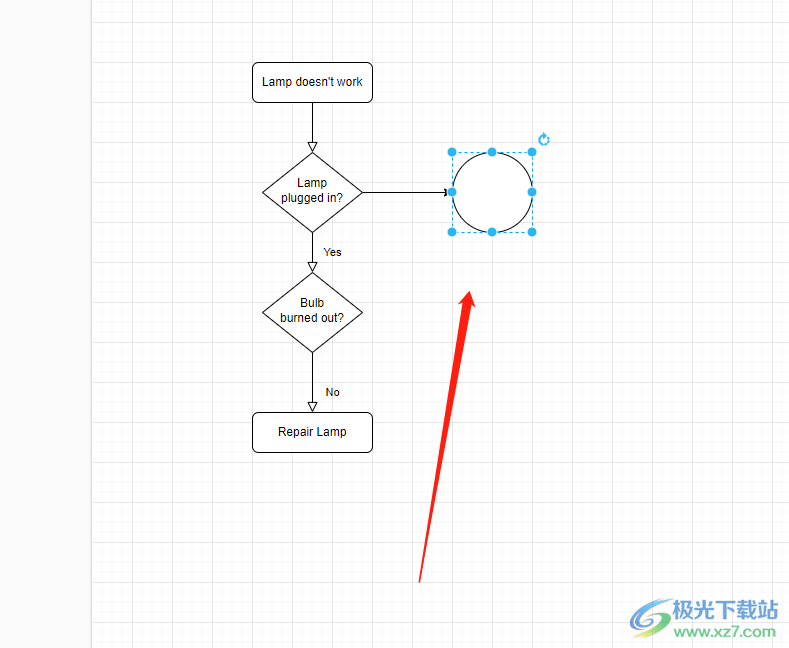 Draw.io在流程图右边加框的教程