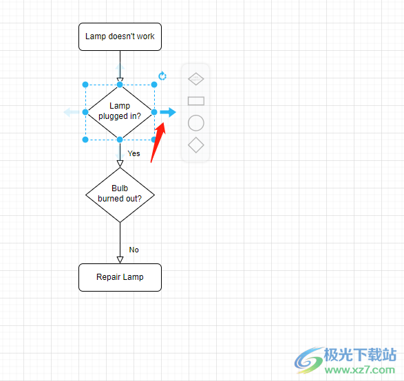 Draw.io在流程图右边加框的教程