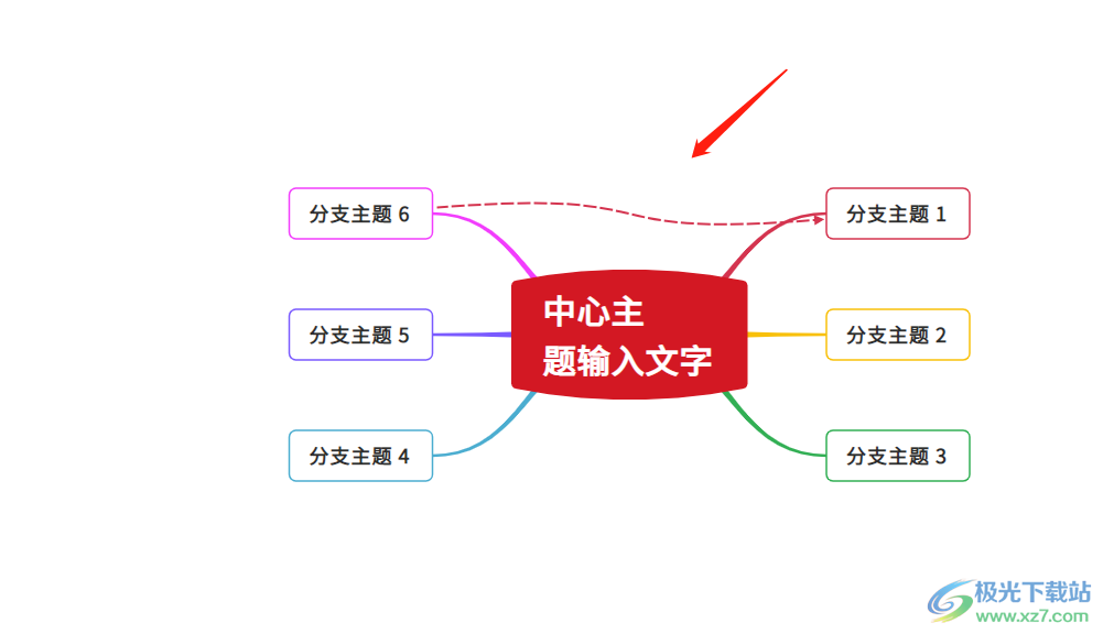 寻简思维导图把几个子主题联系起来的教程