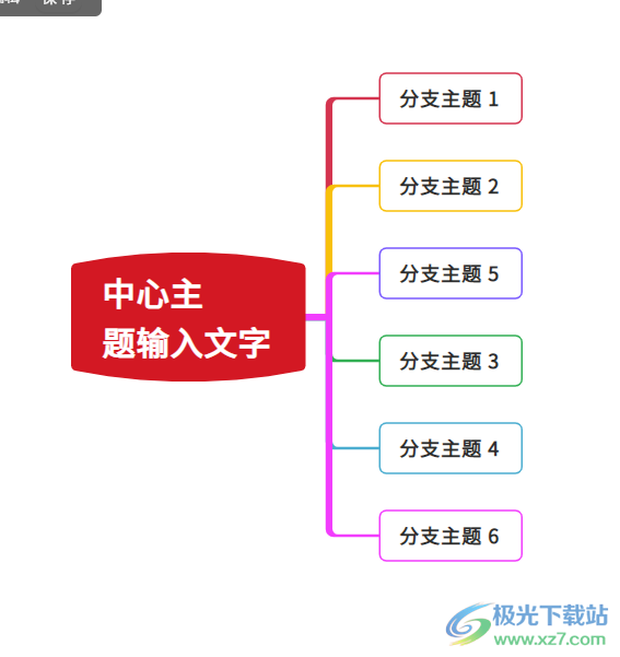 ​寻简思维导图将横排调成竖向的教程