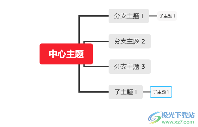 ​xmind把箭头变直不弯曲的教程