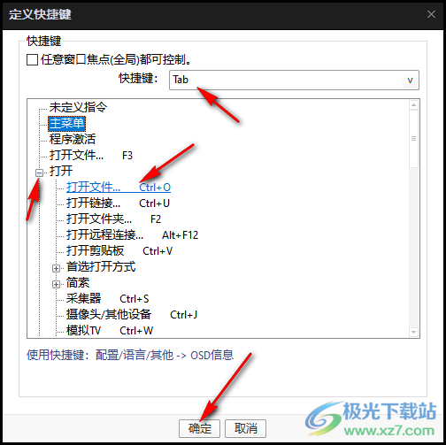 PotPlayer设置打开文件快捷键的方法