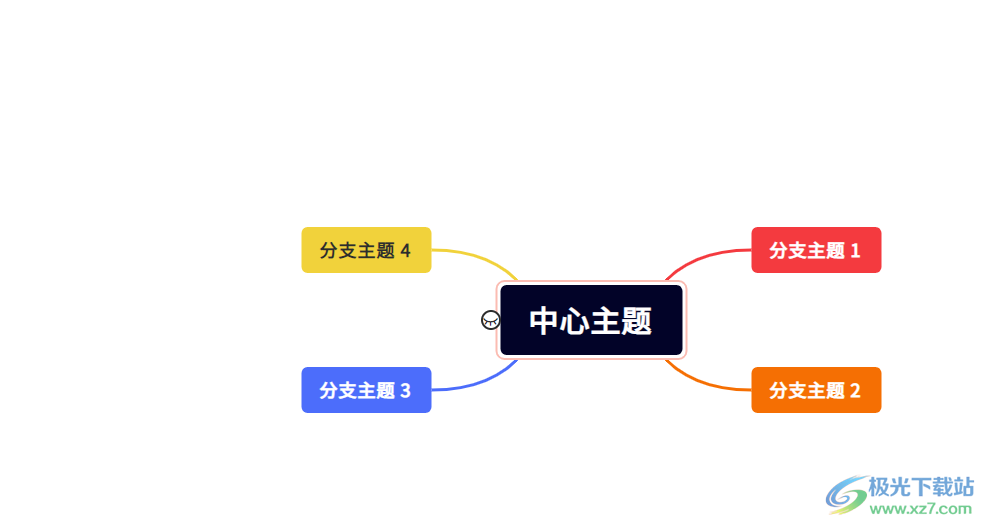 ​寻简思维导图调整间距大小的教程