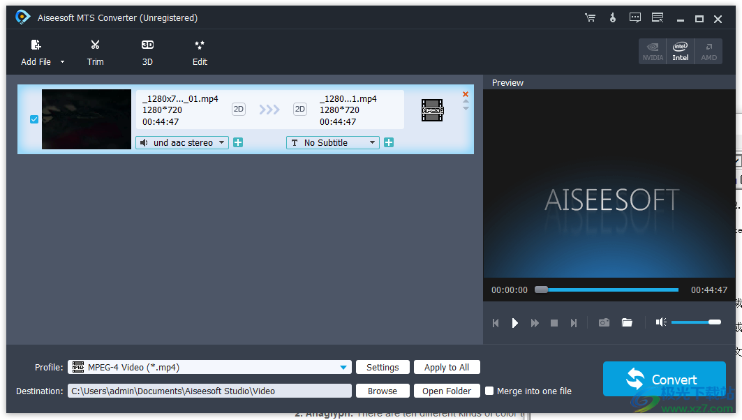 Aiseesoft MTS Converter(视频转换)