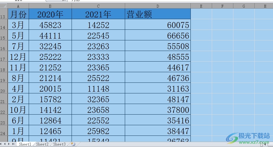 ​Excel隐藏的部分显示出来的教程