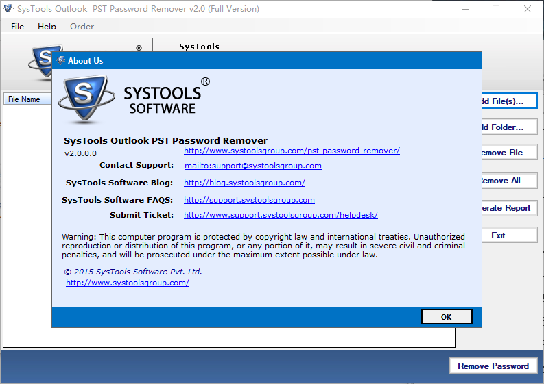 SysTools Outlook PST Password Remover(PST密码移除工具)(1)