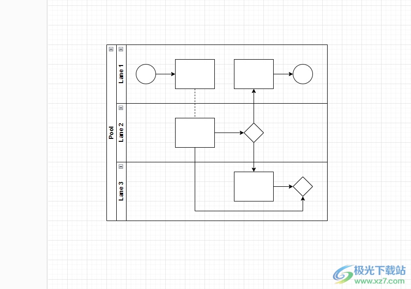 Draw.io给泳道图添加新泳道的教程