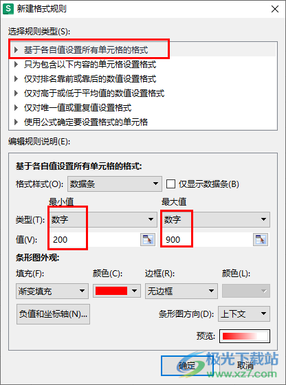 WPS表格用进度条表示内容的方法