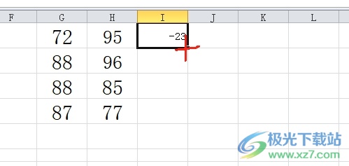 ​excel表格中的两列相减的教程