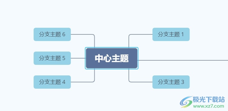 xmind修改主题框中部分文字颜色的教程