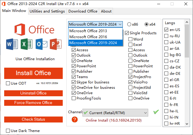 Office 2013-2024 C2R Install Lite(1)