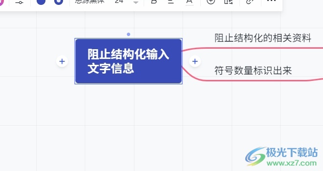 ​小画桌制作思维导图实现文字换行的教程