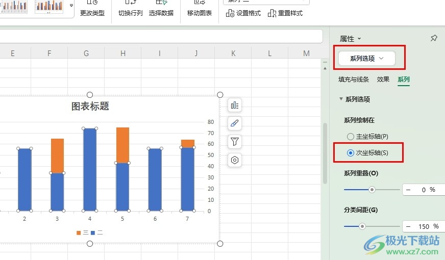 WPS Excel设置两个Y轴的方法