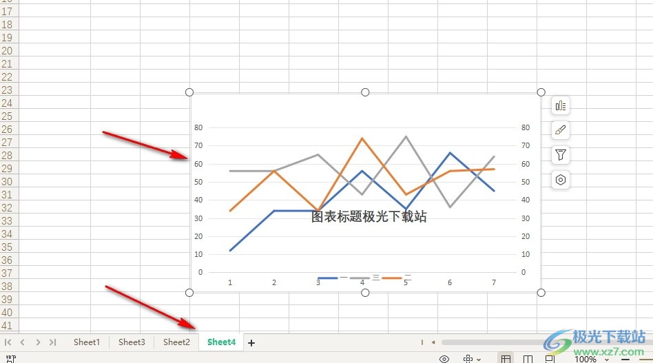 WPS Excel移动图表到指定表格的方法