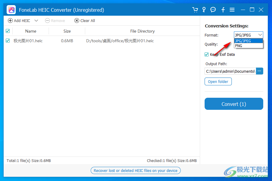 FoneLab HEIC Converter(HEIC图片转换器)