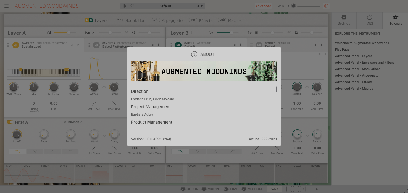 Arturia Augmented WOODWINDS(虚拟乐器)(1)