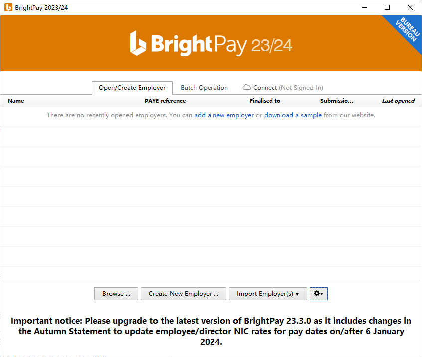 BrightPay UK Bureau 2023-24