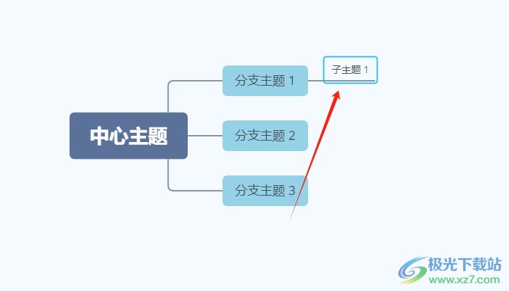 ​xmind把三个框连在一起的教程