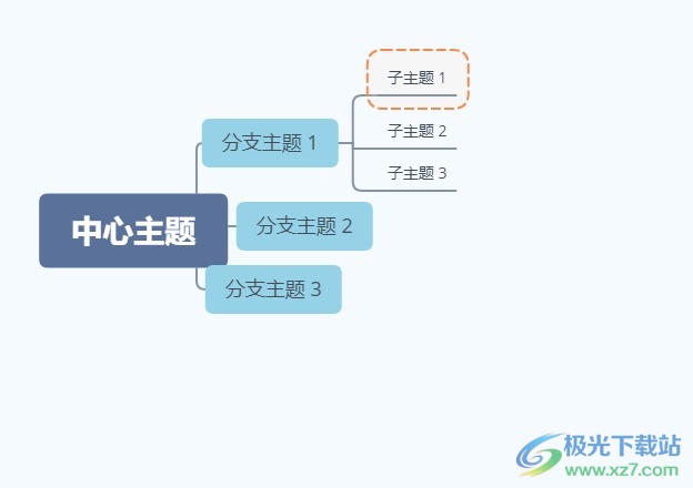 ​xmind把子主题间距调小的教程