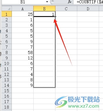 ​excel重复的数据设置只统计一次的教程